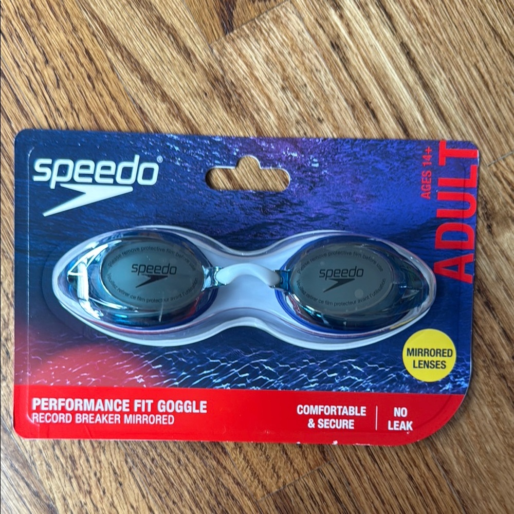 Speedo Mirrored Swim Goggles in Blue and Black